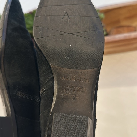 Aquatalia Weatherproof waterproof Suede Ankle Boots‎ booties black size 6 - Picture 11 of 11